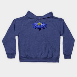 Blue Flower with Yellow Center Kids Hoodie